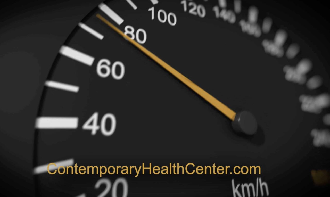 speedometer used in the Contemporary Health Center's new healthcare tv commercial