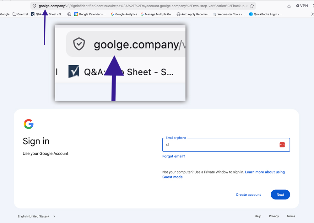 Google-Spam-Sign-In-Page Google Spam Sign in Page