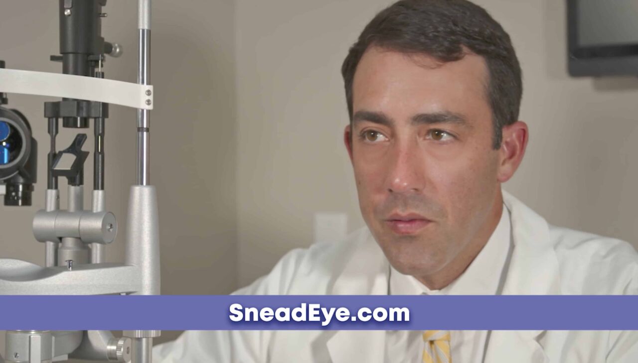 Footage of Dr. Brad Snead in the healthcare commercial for Snead Eye Group.