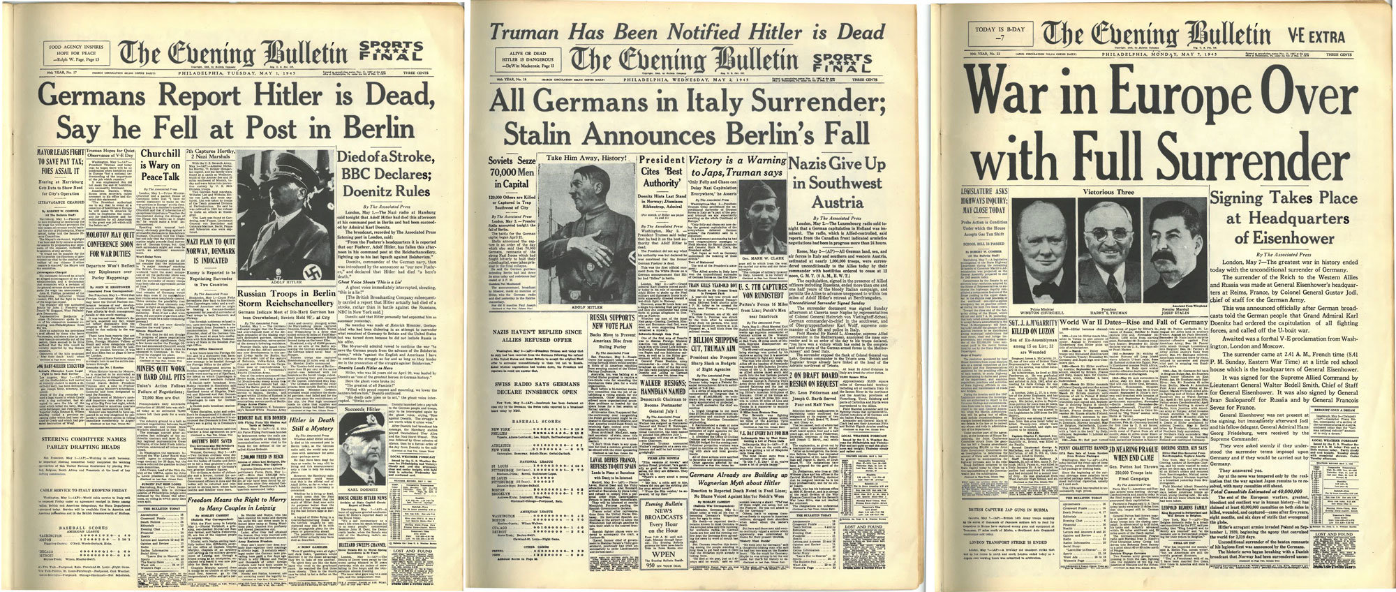 Holidays | VE Day | The Evening Bulletin Newspaper Clippings