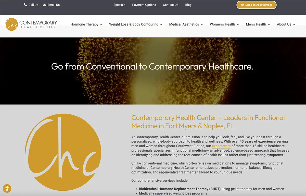 healthcare website design agency contemporary healthcare