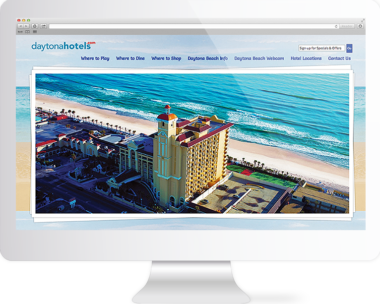 Hotel Website Design Agency Creative | Daytona Hotels | Quenzel Marketing Agency | Fort Myers, Florida