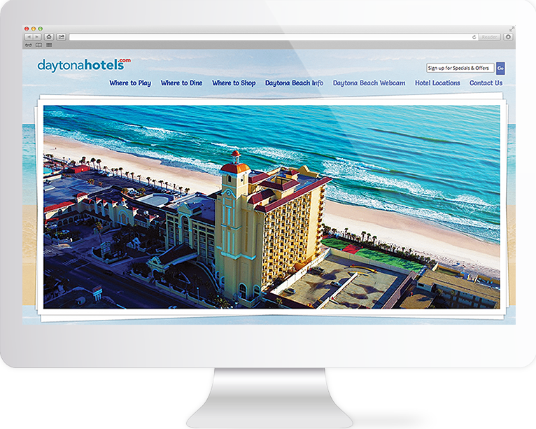 Destination Website Design Agency Creative | Daytona Hotels | Quenzel Marketing Agency | Fort Myers, Florida
