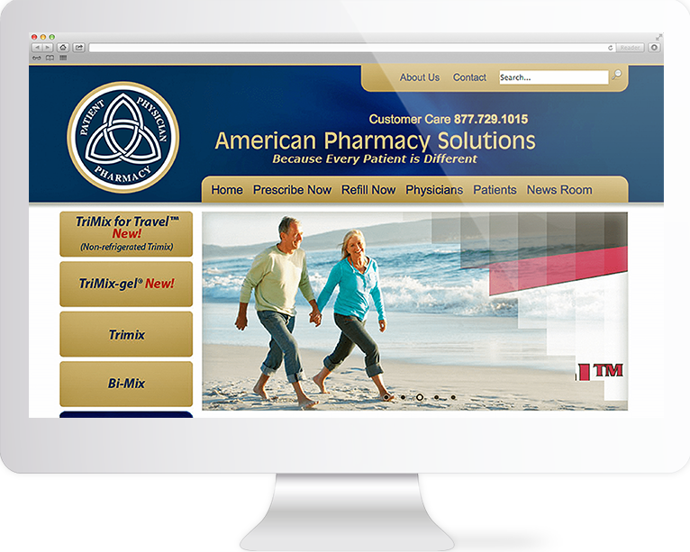 Healthcare Website Design Agency Creative | American Pharmacy | Quenzel Marketing Agency | Fort Myers, Florida