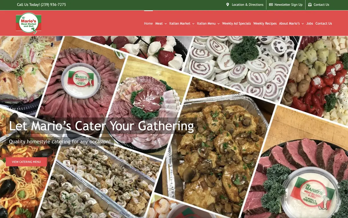 image-of-retail-web-design-agency-marios-meat-market Retail website design agency - Marios meat market