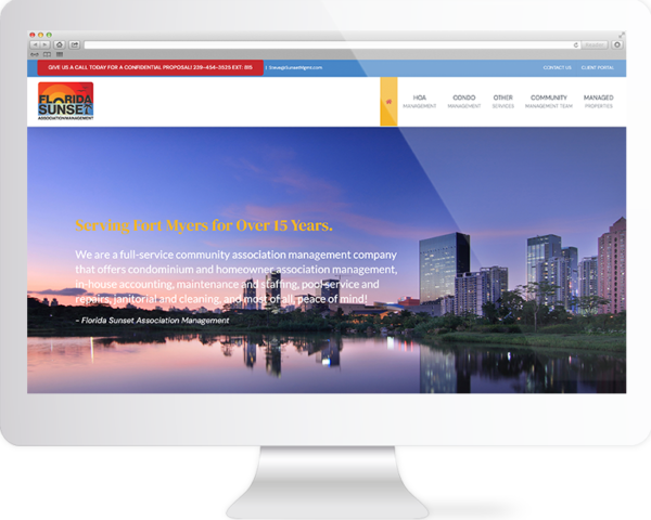 Realtor Website Design Agency Creative | Florida Sunset Association Management | Quenzel Marketing Agency | Fort Myers, Florida