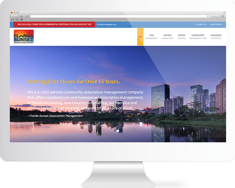 Realtor Website Design Agency Creative | Florida Sunset Association Management | Quenzel Marketing Agency | Fort Myers, Florida