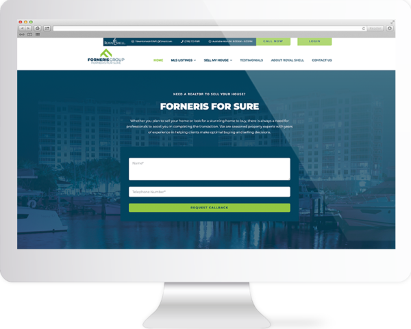 Realtor Website Design Agency Creative | Forneris For Sure | Quenzel Marketing Agency | Fort Myers, Florida