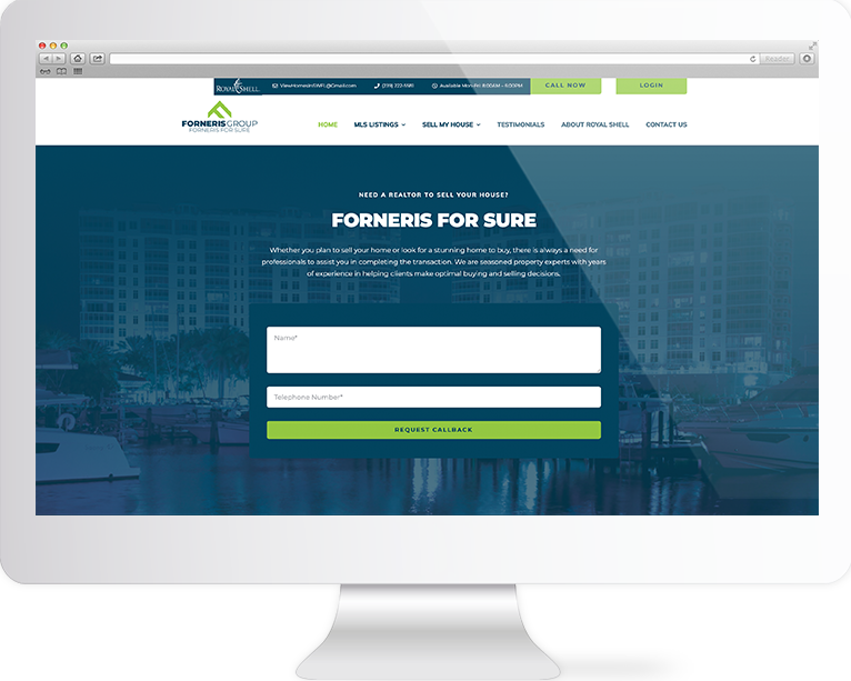 Realtor Website Design Agency Creative | Forneris For Sure | Quenzel Marketing Agency | Fort Myers, Florida