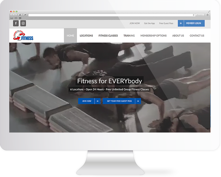 Around the Clock Fitness Web Design | Agency Creative